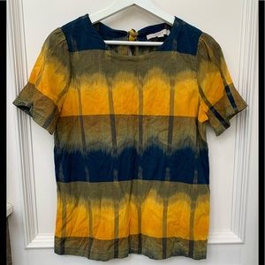 Loft Tunic, women’s size S, colorful tunic, tie back